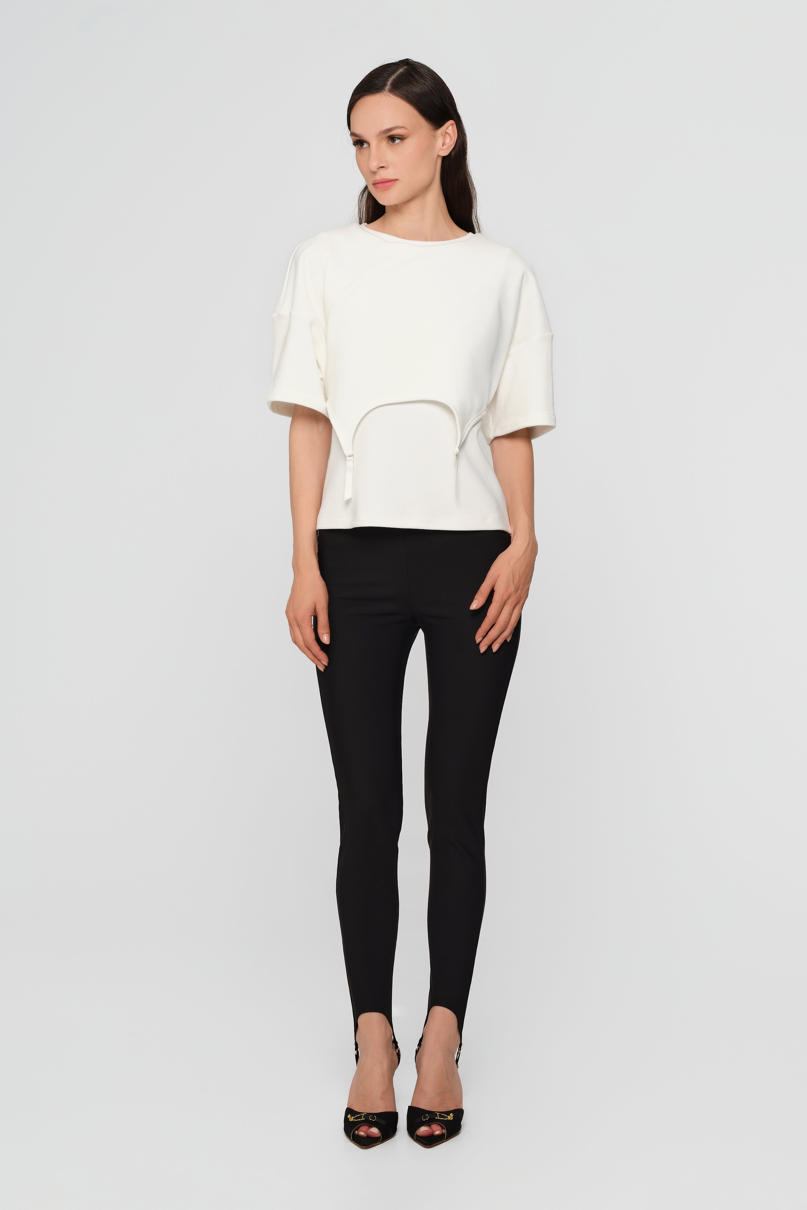 Tricou alb suprapus Garter