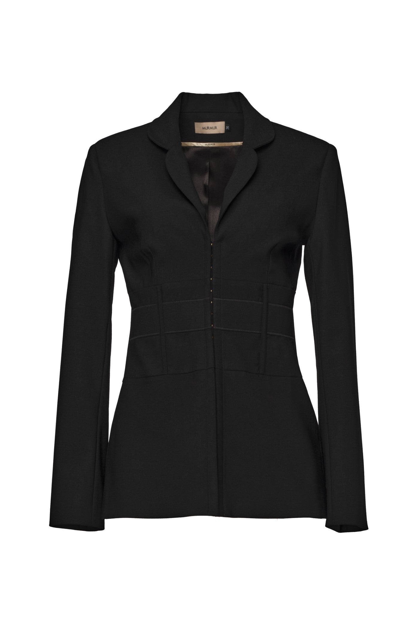 Blazer negru cu inchidere frontala Tomboy