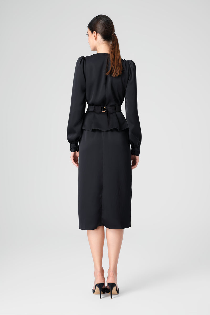 Fold Dress Black