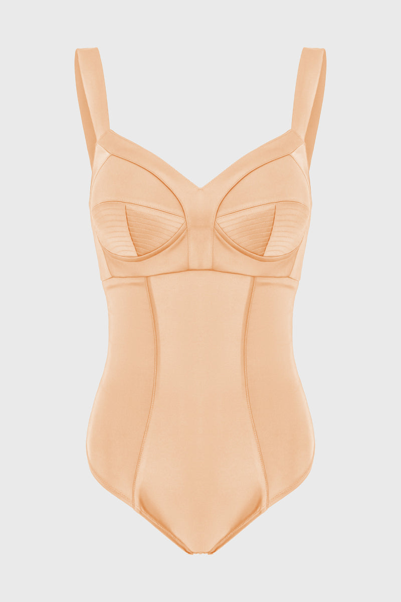 Satin Sculpt Bodysuit Nude