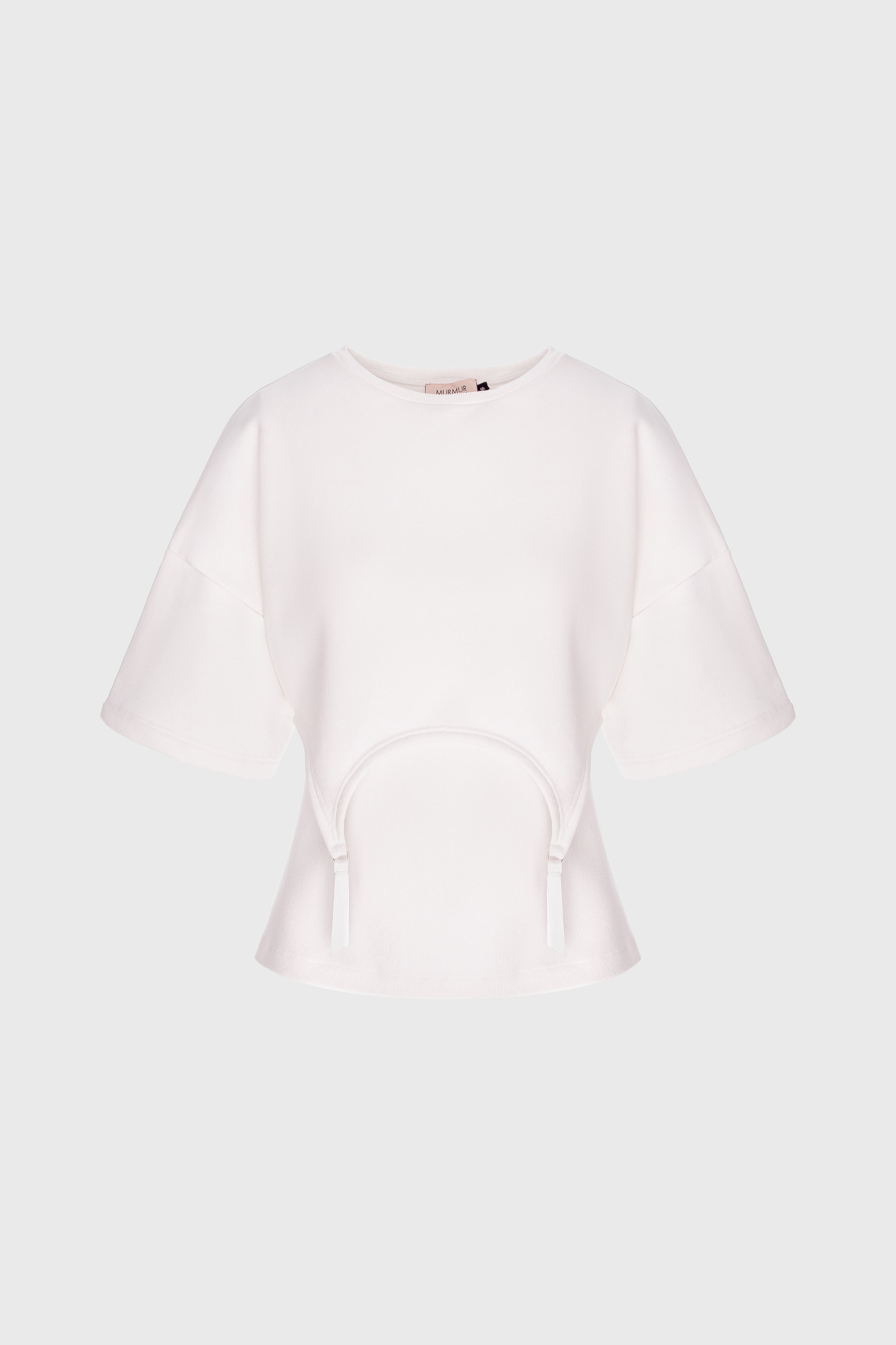 Tricou alb suprapus Garter