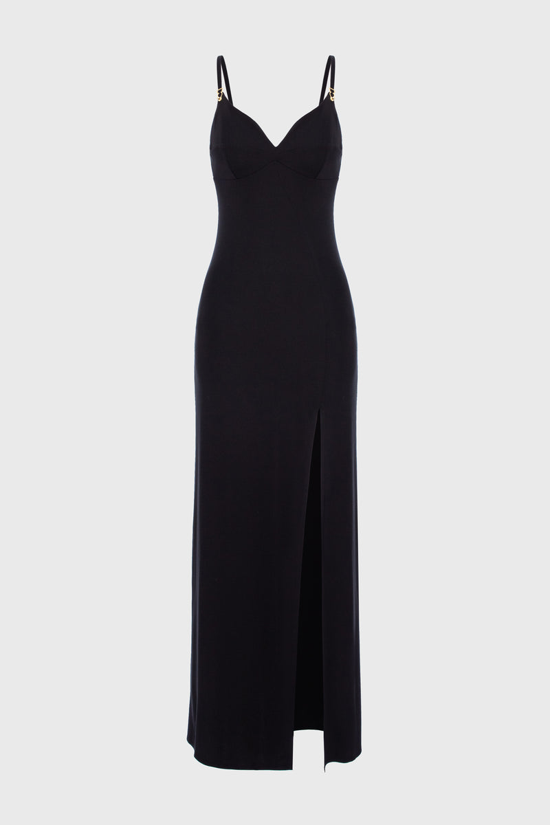 Skin Long Dress Black